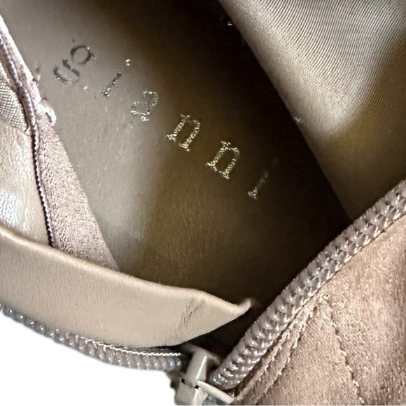 Gianni Bini Over the Knee Boots 6 Tan Faux Suede Block Heel Tie Back Square Toe - Picture 6 of 8